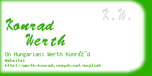 konrad werth business card